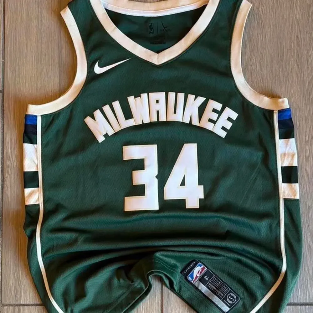 NBA Nike Dri Fit Milwaukee Bucks Giannis Antetokounmpo Basketball Jersey Size M